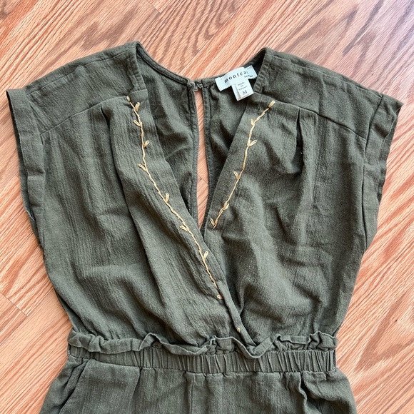 Olive Green Women's Jumpsuit - Picture 2 of 4